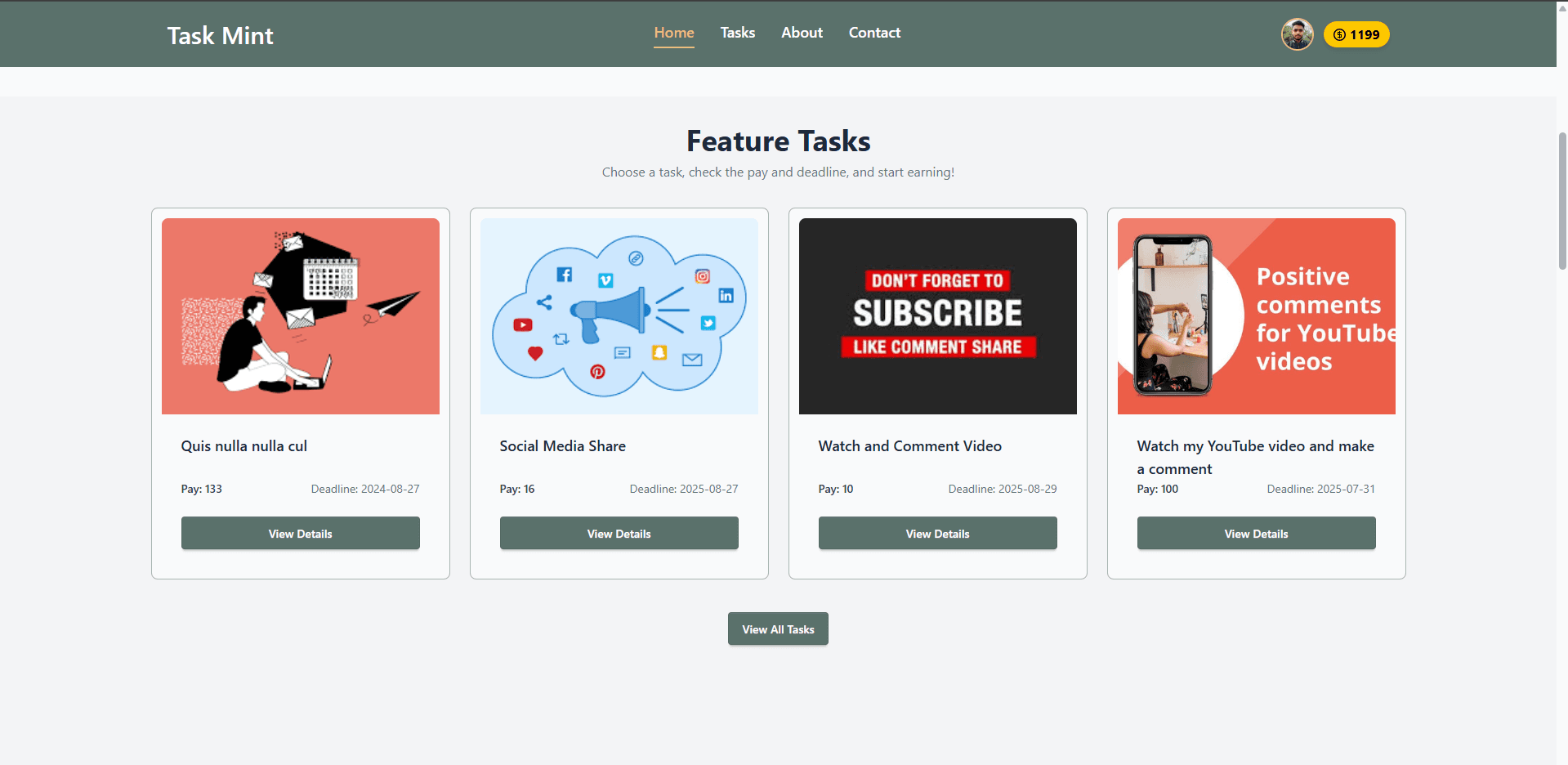 Task Mint Micro Task Website